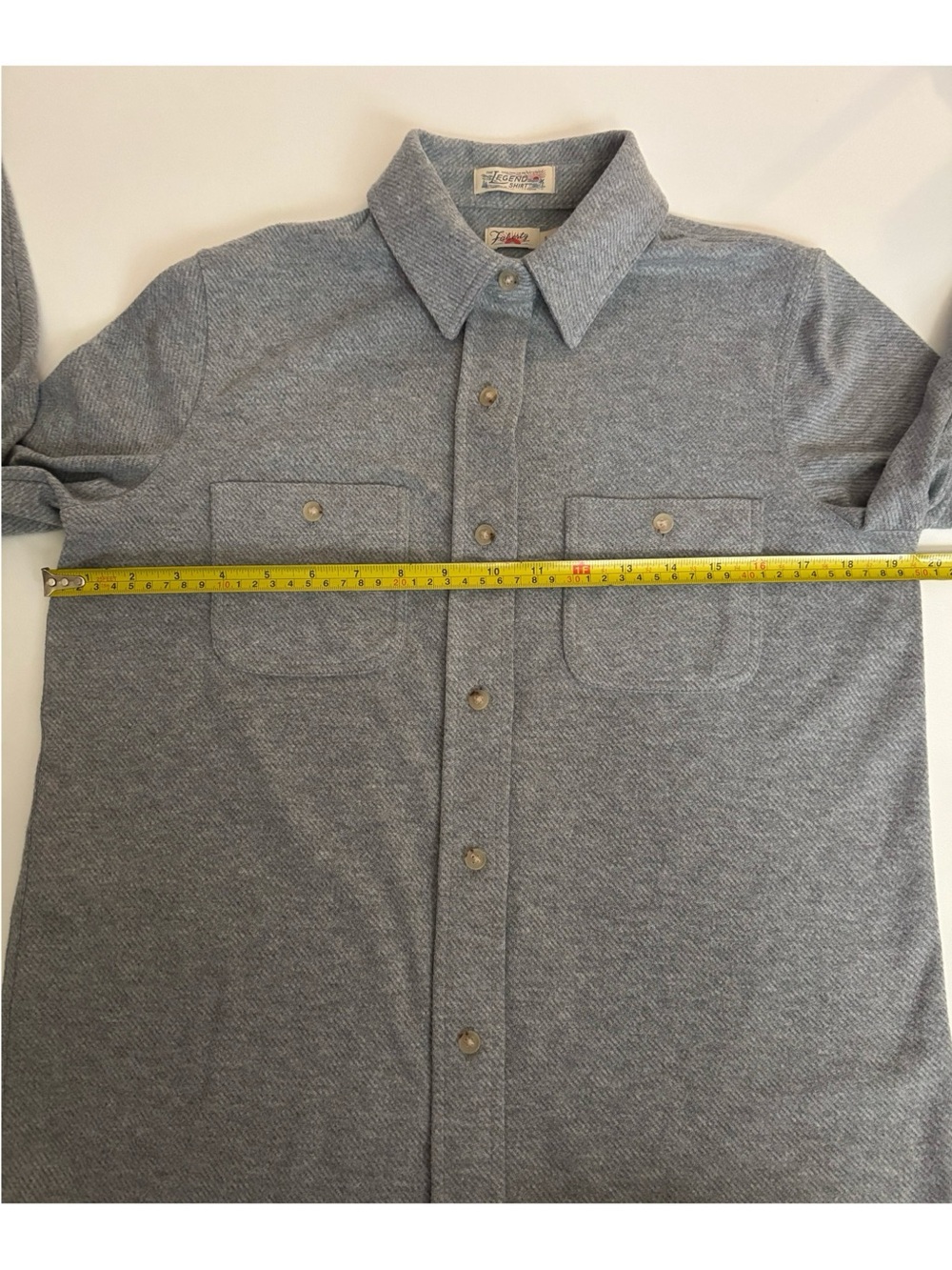 FAHERTY  ‘Legend’ Knit Sweater Shirt Fossil Grey Twill Size S $178~ New No Tags - Picture 4 of 8
